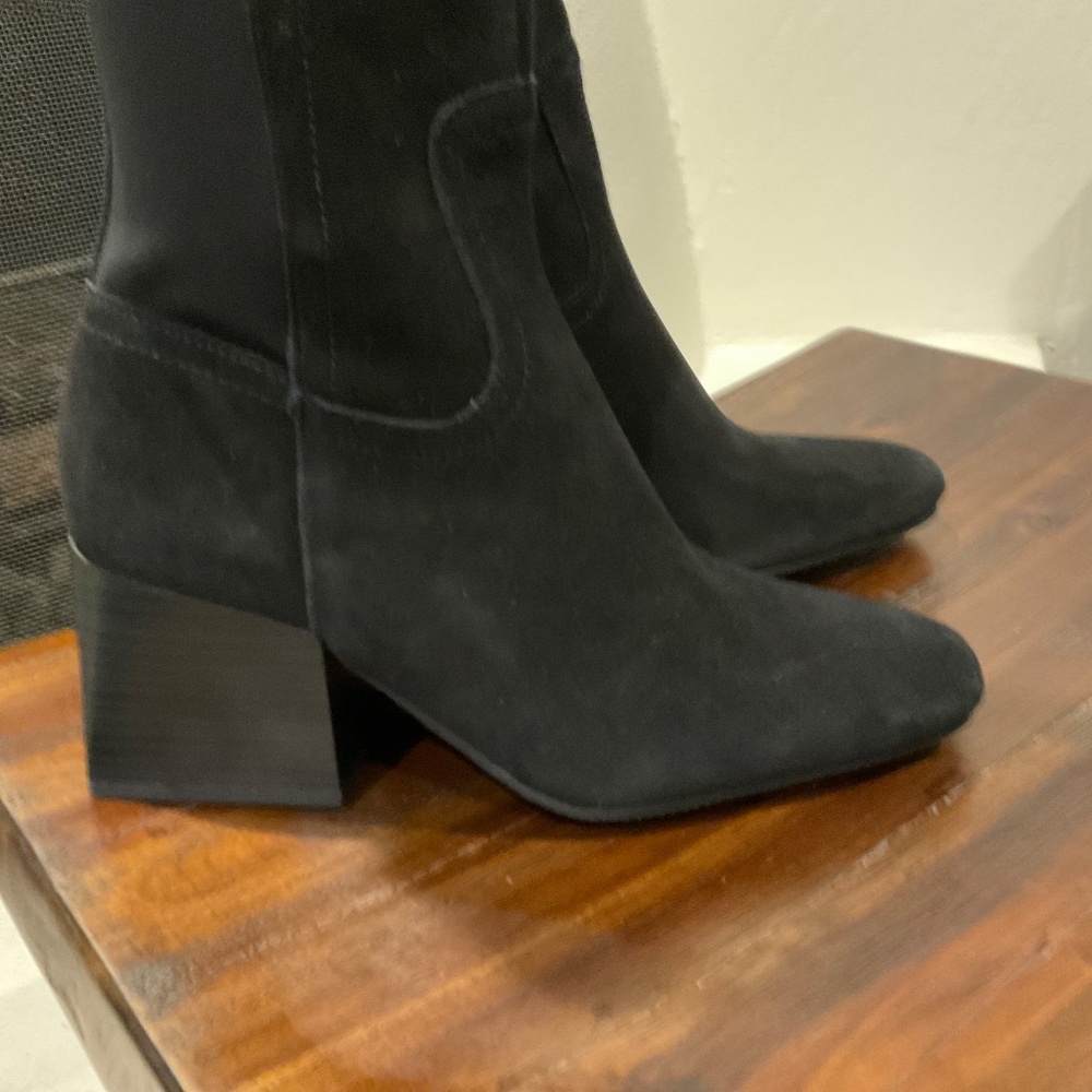 NWOT Blondo Tenor Waterproof Tall Boot Black Suede size 7.5M - Picture 4 of 9